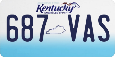 KY license plate 687VAS