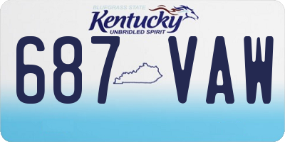 KY license plate 687VAW