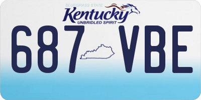 KY license plate 687VBE