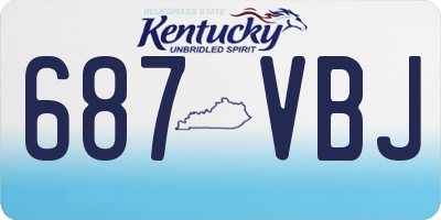 KY license plate 687VBJ