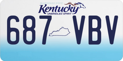 KY license plate 687VBV