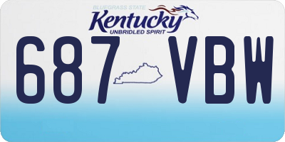 KY license plate 687VBW