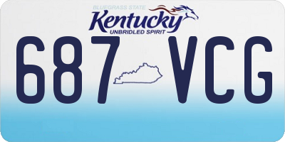 KY license plate 687VCG