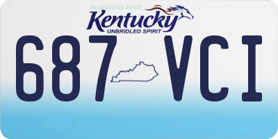 KY license plate 687VCI