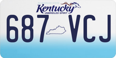 KY license plate 687VCJ