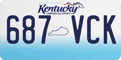 KY license plate 687VCK