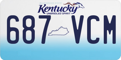 KY license plate 687VCM