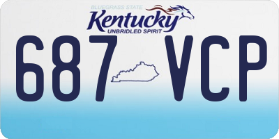 KY license plate 687VCP