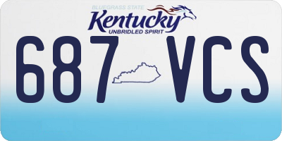 KY license plate 687VCS