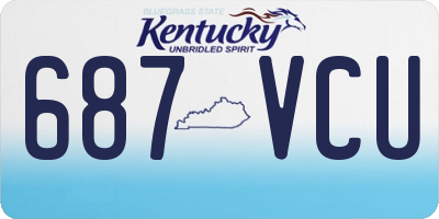 KY license plate 687VCU