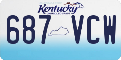 KY license plate 687VCW