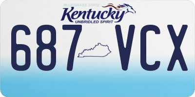 KY license plate 687VCX