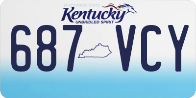 KY license plate 687VCY