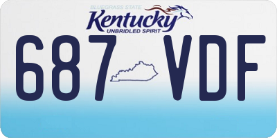 KY license plate 687VDF