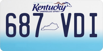 KY license plate 687VDI
