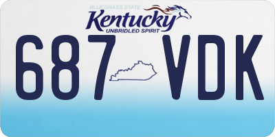 KY license plate 687VDK