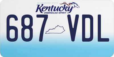 KY license plate 687VDL
