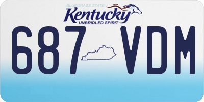 KY license plate 687VDM