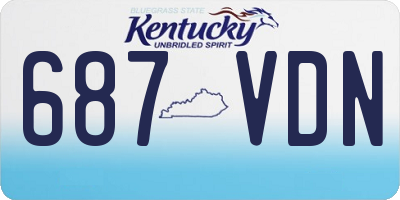 KY license plate 687VDN