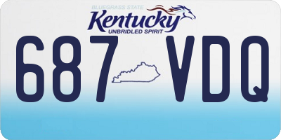 KY license plate 687VDQ