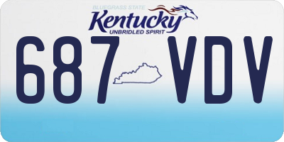 KY license plate 687VDV