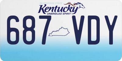 KY license plate 687VDY