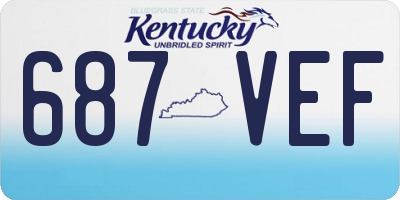 KY license plate 687VEF