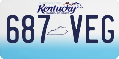 KY license plate 687VEG