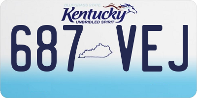KY license plate 687VEJ