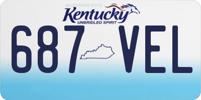 KY license plate 687VEL
