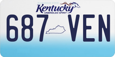 KY license plate 687VEN
