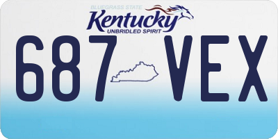 KY license plate 687VEX