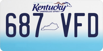 KY license plate 687VFD
