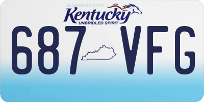 KY license plate 687VFG