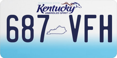 KY license plate 687VFH
