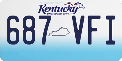 KY license plate 687VFI