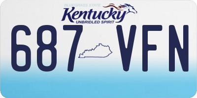 KY license plate 687VFN