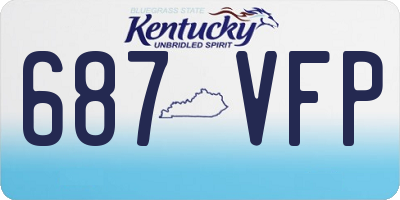 KY license plate 687VFP