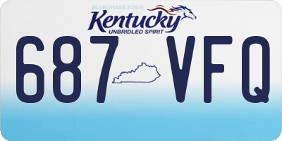 KY license plate 687VFQ