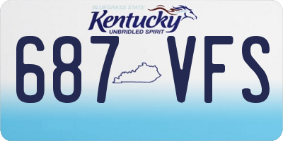 KY license plate 687VFS