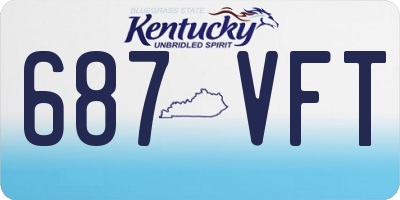 KY license plate 687VFT
