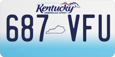 KY license plate 687VFU