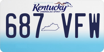 KY license plate 687VFW