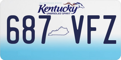 KY license plate 687VFZ