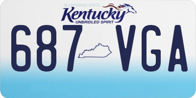 KY license plate 687VGA