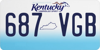 KY license plate 687VGB