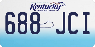 KY license plate 688JCI