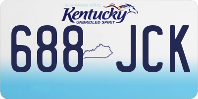 KY license plate 688JCK