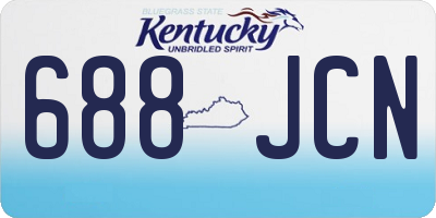 KY license plate 688JCN