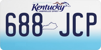 KY license plate 688JCP